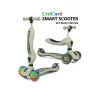 UniCare Smart Oturaklı Çocuk Scooter 3 Tekerlekli Led Işıklı Scooter Yükseklik Ayarlı - Yeşil