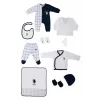 U.S. Polo Assn Super Baby Little Krem Bebek Ekoseli 10lu Hastane Çıkış Seti USB1074-B