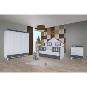 2KA Aqua Fame Montessori 4 Kapılı Dolaplı Bebek Odası