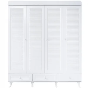 2KA Aqua White 4 Kapılı Dolap