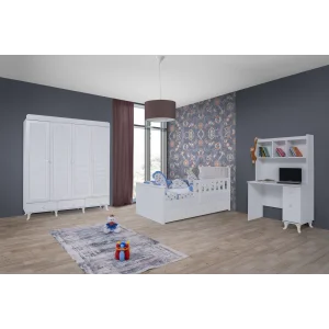 2KA Aqua White Maxi Karyolalı Çocuk Odası Takımı
