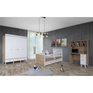 2KA Babylone 4 Kapılı Karyolalı Çocuk Odası Takımı