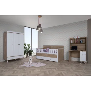 2KA Bonny White Sedir Karyolalı Çocuk Odası Takımı