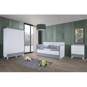 2KA Cover Grey Sedir Karyolalı Çocuk Odası Takımı