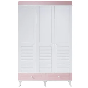 2KA Cover Pink 3 Kapılı Dolap