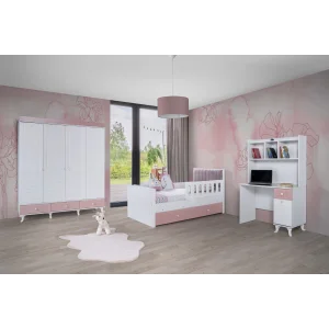 2KA Cover Pink 4 Kapılı Karyolalı Çocuk Odası Takım