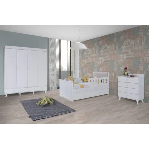 2KA Joy White 4 Kapılı Karyolalı Çocuk Odası Takımı
