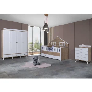 2KA Master White 4 Kapılı Montessori Çocuk Odası Takımı