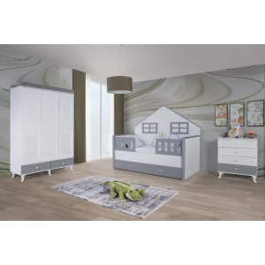2KA New Luna Grey Montessori Çocuk Odası Takımı