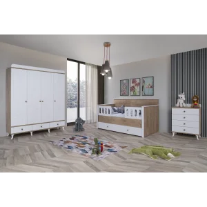 2KA Saphire 4 Kapılı Karyolalı Çocuk Odası Takımı