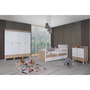 2KA Simple 4 Kapılı Karyolalı Çocuk Odası Takımı