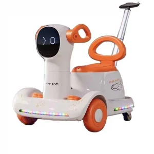 6V Akülü ve İtmeli Çocuk Arabası - Işıklı, Müzikli, Çift Motorlu