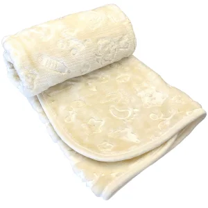 Agu soft Kabartmalı Peluş Bebek Battaniyesi 100x120cm - Beyaz