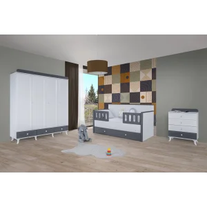 Aqua Fame 4 Kapılı Karyolalı Çocuk Odası Takımı