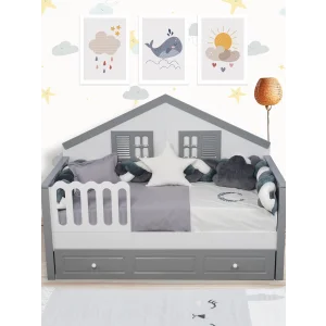 Aras Bebe Kadife Örgülü Montessori Uyku Seti 90X190 Cm Petrol