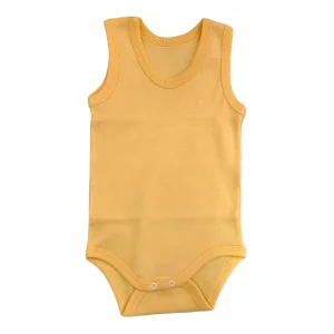 Askılı Çıtçıtlı Body Zıbın Bebek Atlet - Sarı