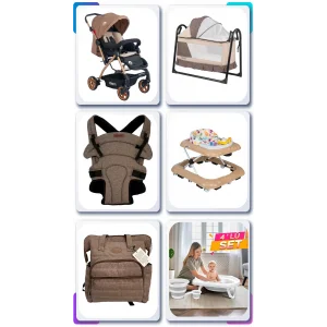 Atlantik Çift Yönlü Bebek Arabalı 9 Parça Bebek Çeyiz Seti
