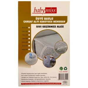 Babymiss Üstü Havlu Çarşaf Altı Koruyucu Membran Sıvı Geçirmez Alez