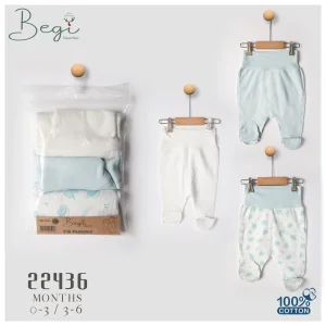 Begi 3lü Patikli Ters Dikişli Pantolon | Mavi