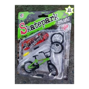 Bisiklet Parmak Kaykay Başlangıc Seti Skatebord 13 Parça Oyuncak Sökülür Yedek Tekerler Tornavida