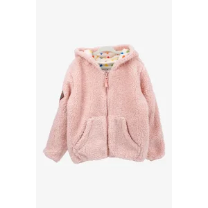 Haribo Tam Fermuarlı Polar Tek Renk Çocuk Polar - Pembe