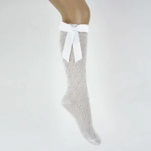 Katamino Kız Çocuk Alsita File Golf Dizaltı Çorap Beyaz