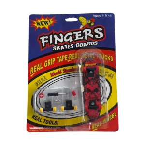 Kızılkaya Parmak Kaykay Değiştirilebilir Tekerli Stres Oyuncak Kaykayı - Kırmızı