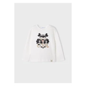 Mayoral Kız Çocuk Baskılı Uzun Kol Tshirt