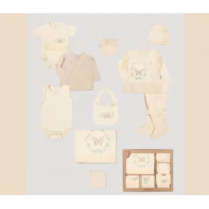 Nenny Baby Kelebekli 10lu Butterfly Organik Zıbın Seti