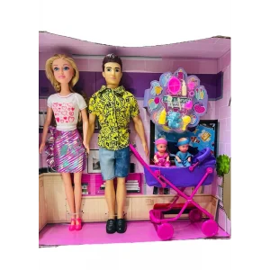 Vardem 29 cm İkizleri Olan Aile Bebek WG-115171