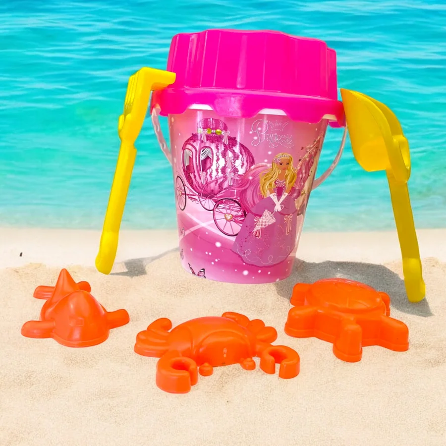 Kette Prenses Resimli Plaj Kum Kovası Kum Küreği Ve Kalıpları