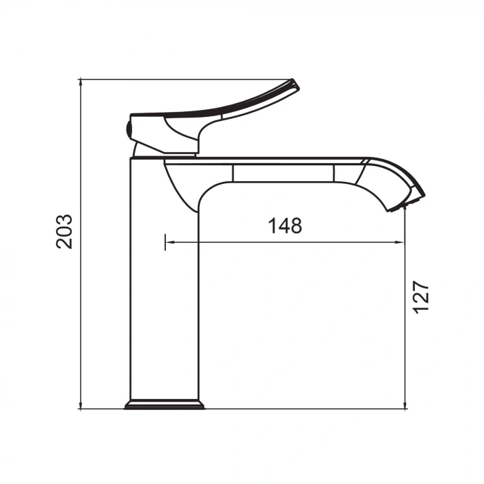 Valtemo VM-1202 - Valero Mat Siyah Lavabo Bataryası Medium