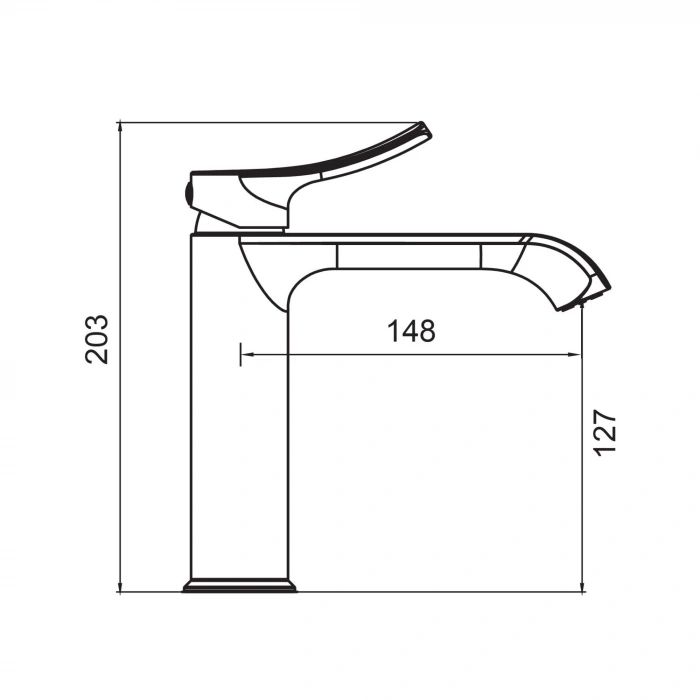 Valtemo VM-1203 - Valero Art Gray Lavabo Bataryası Medium