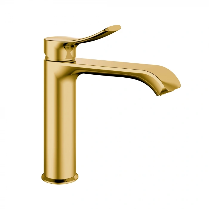 Valtemo VM-1204 - Valero Brushed Gold Lavabo Bataryası Medium