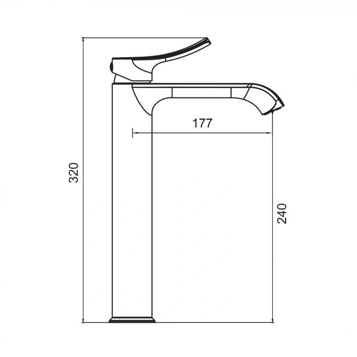 Valtemo VM-1213 – Valero Art Gray Lavabo Bataryası Uzun