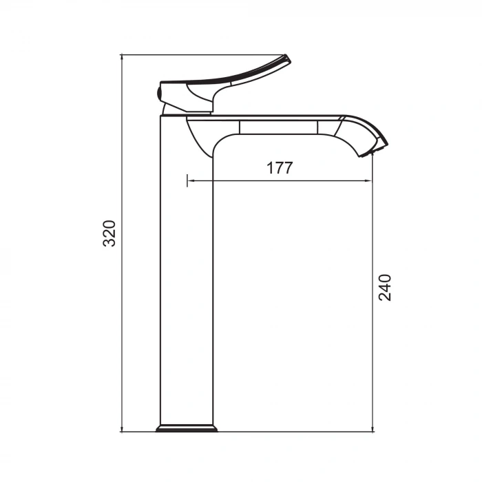 Valtemo VM-1214 – Valero Brushed Gold Lavabo Bataryası Uzun