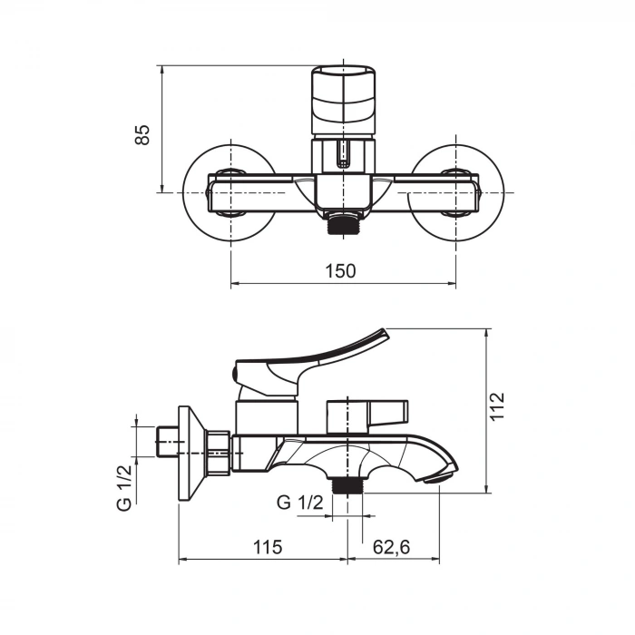Valtemo VM-1223 - Valero Art Gray Banyo Bataryası