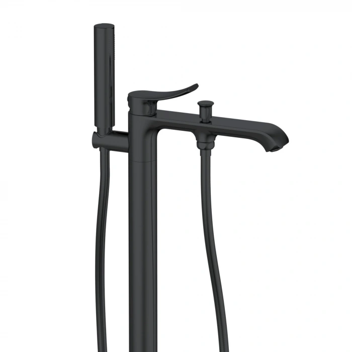 Valtemo VM-1272 - Valero Mat Siyah Ayaklı Banyo Küvet Bataryası