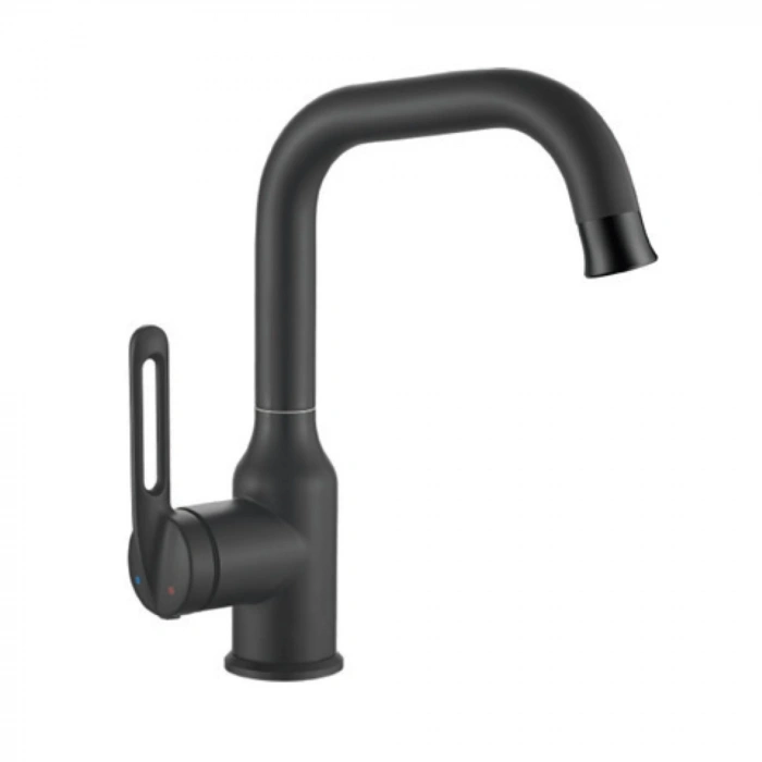 Valtemo VM-1402 - Stello Mat Siyah Lavabo Bataryası Medium