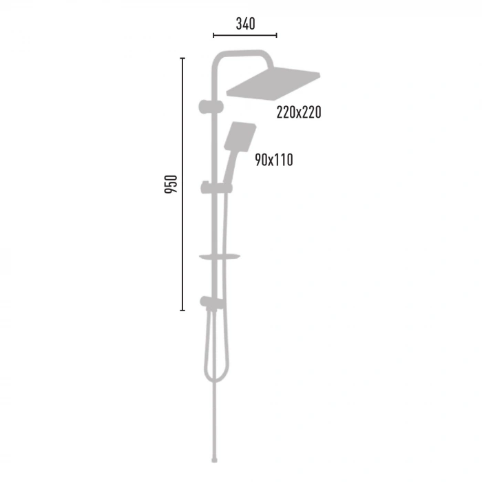 Valtemo VS-2242 - Queen Mat Krom Rain Set