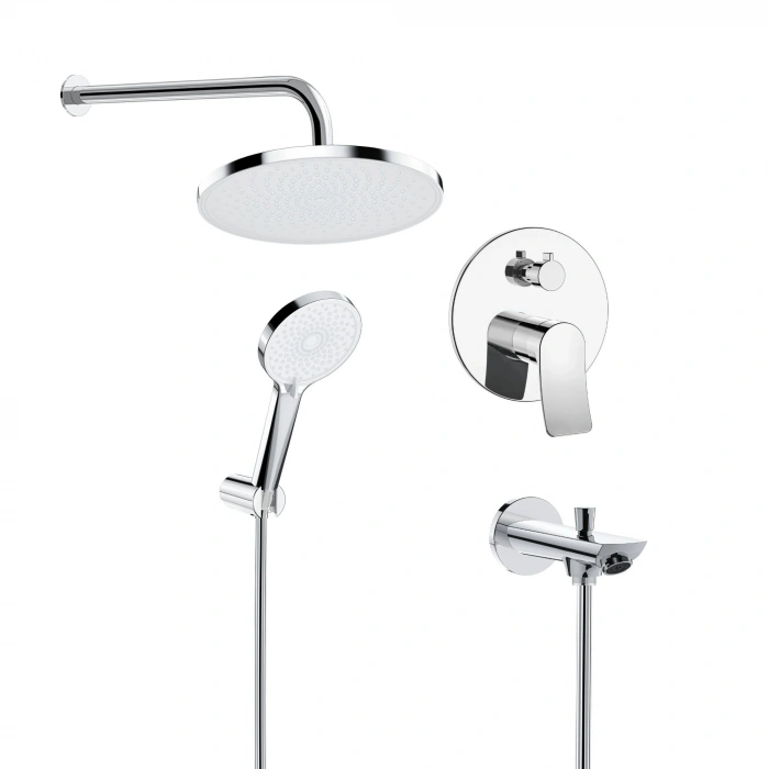 Valtemo VS-4405 - Valero Krom Pop-Up Ankastre Duş Seti – 2 Yollu