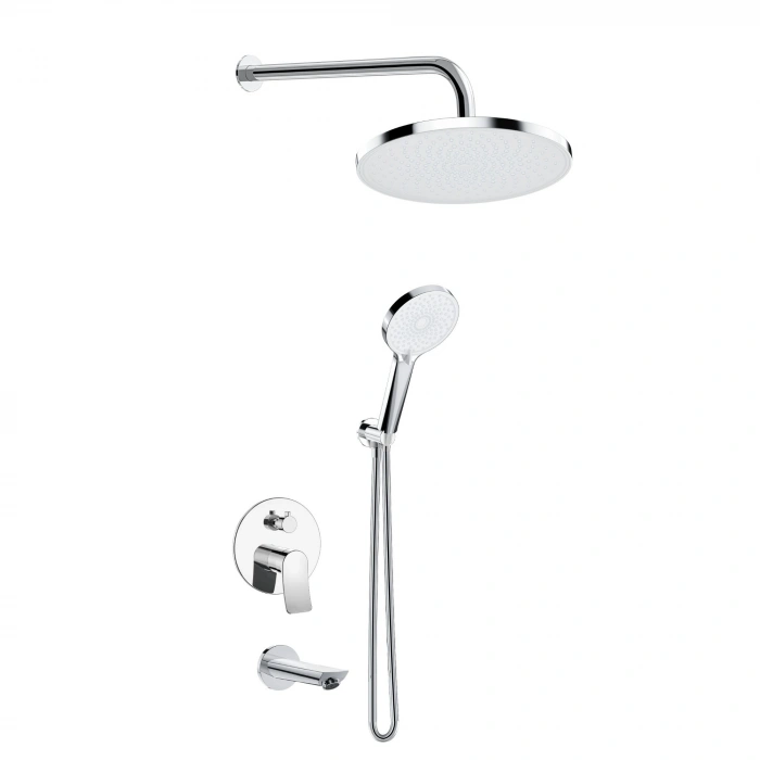 Valtemo VS-4406 - Valero Krom Ankastre Duş Seti – 3 Yollu