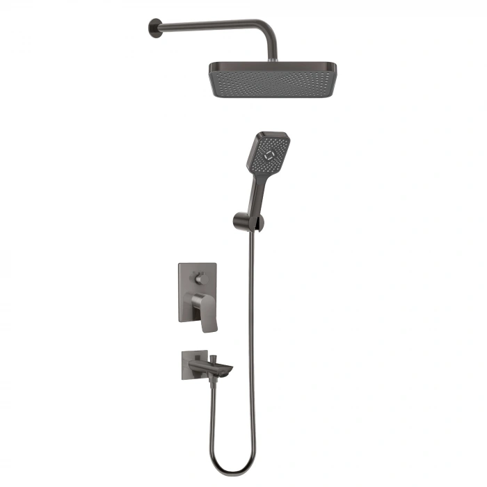 Valtemo VS-4407 - Valero Art Gray Pop-Up Ankastre Duş Seti – 2 Yollu