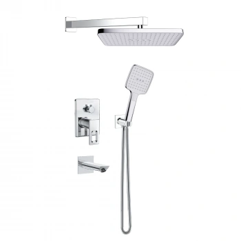 Valtemo VS-4438 - Quatro Krom Ankastre Duş Seti – 3 Yollu