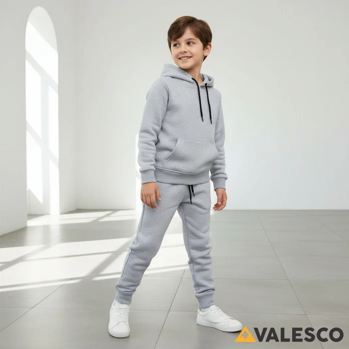 ÇOCUK KAPÜŞONLU SWEAT TAKIM ÜÇ İPLİK ŞARDONLU