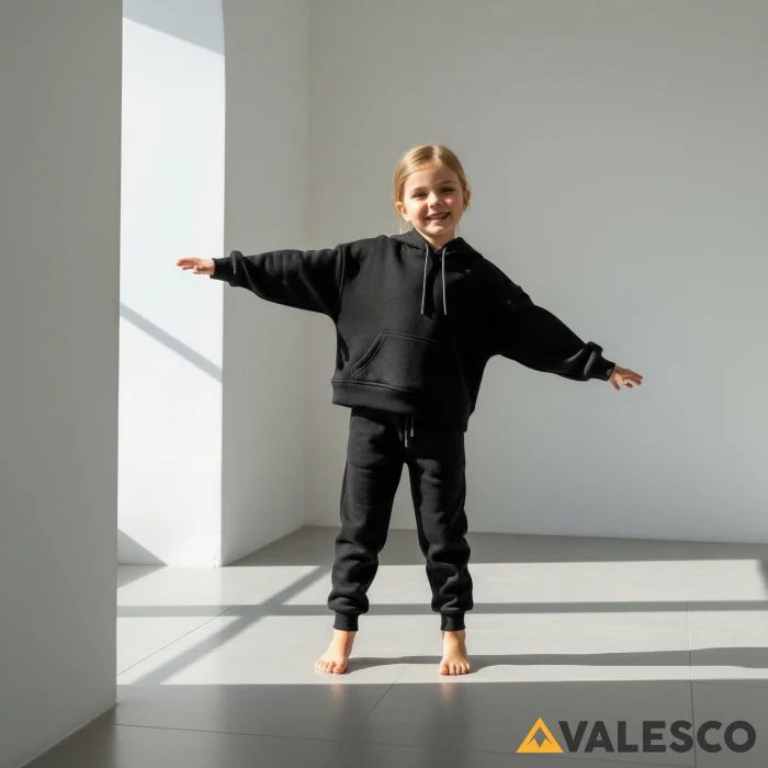 ÇOCUK KAPÜŞONLU SWEAT TAKIM ÜÇ İPLİK ŞARDONLU