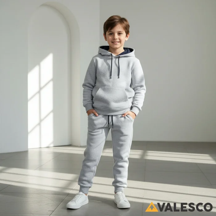 ÇOCUK KAPÜŞONLU SWEAT TAKIM ÜÇ İPLİK ŞARDONLU