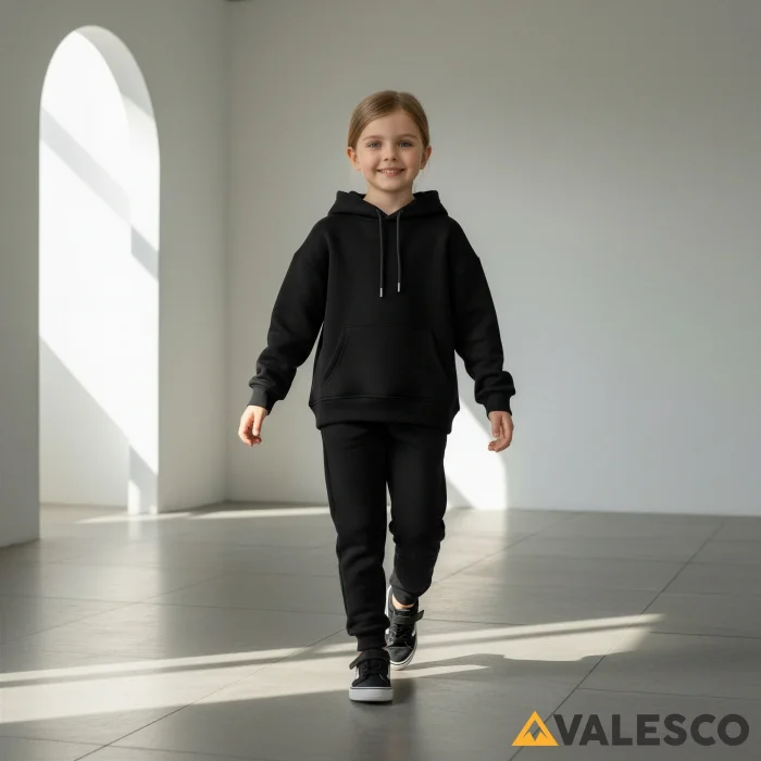 ÇOCUK KAPÜŞONLU SWEAT TAKIM ÜÇ İPLİK ŞARDONLU