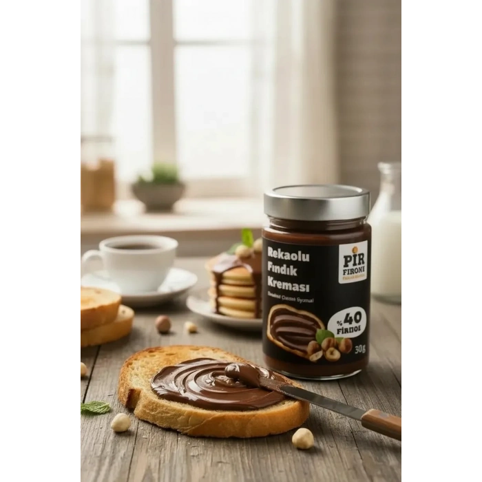 PİR FINDIK Kakaolu Fındık Kreması %40 Fındık – Palm Yağı İçermez, Katkısız & Glikozsuz Kahvaltılık