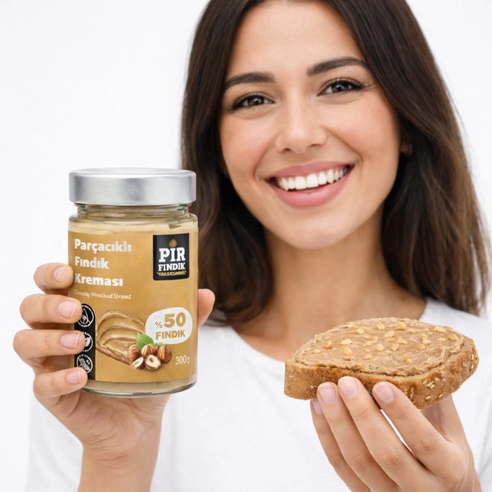 PİR FINDIK Fındık Parçacıklı Fındık Kreması %50 Fındık – Palm Yağı İçermez, Katkısız